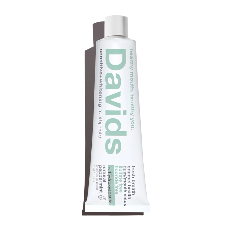 Davids Premium Toothpaste - Sensitive+Whitening Nano-Hydroxyapatite - Peppermint