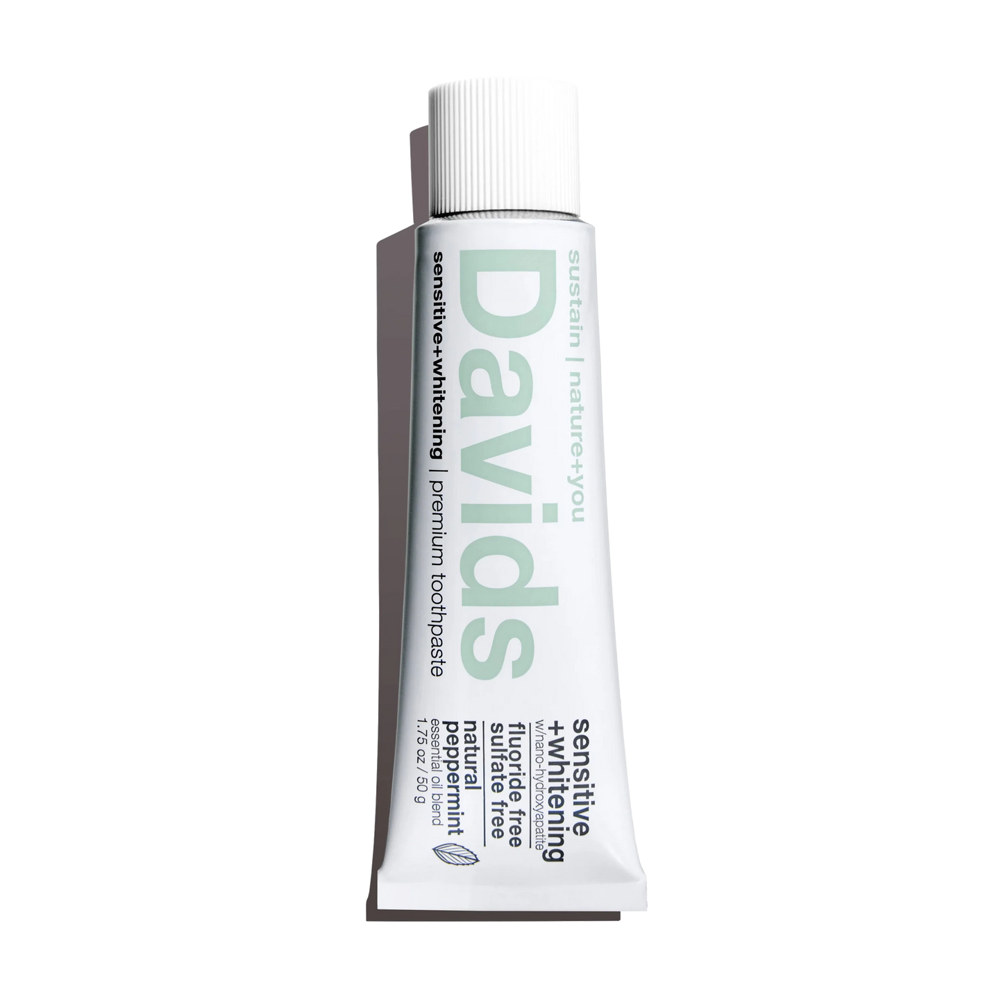 Davids Premium Toothpaste - Travel Size - Sensitive+Whitening - Peppermint