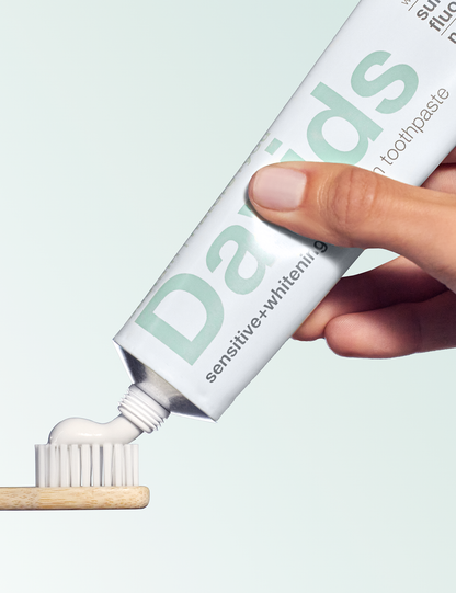 Davids Premium Toothpaste - Sensitive+Whitening Nano-Hydroxyapatite  - Peppermint