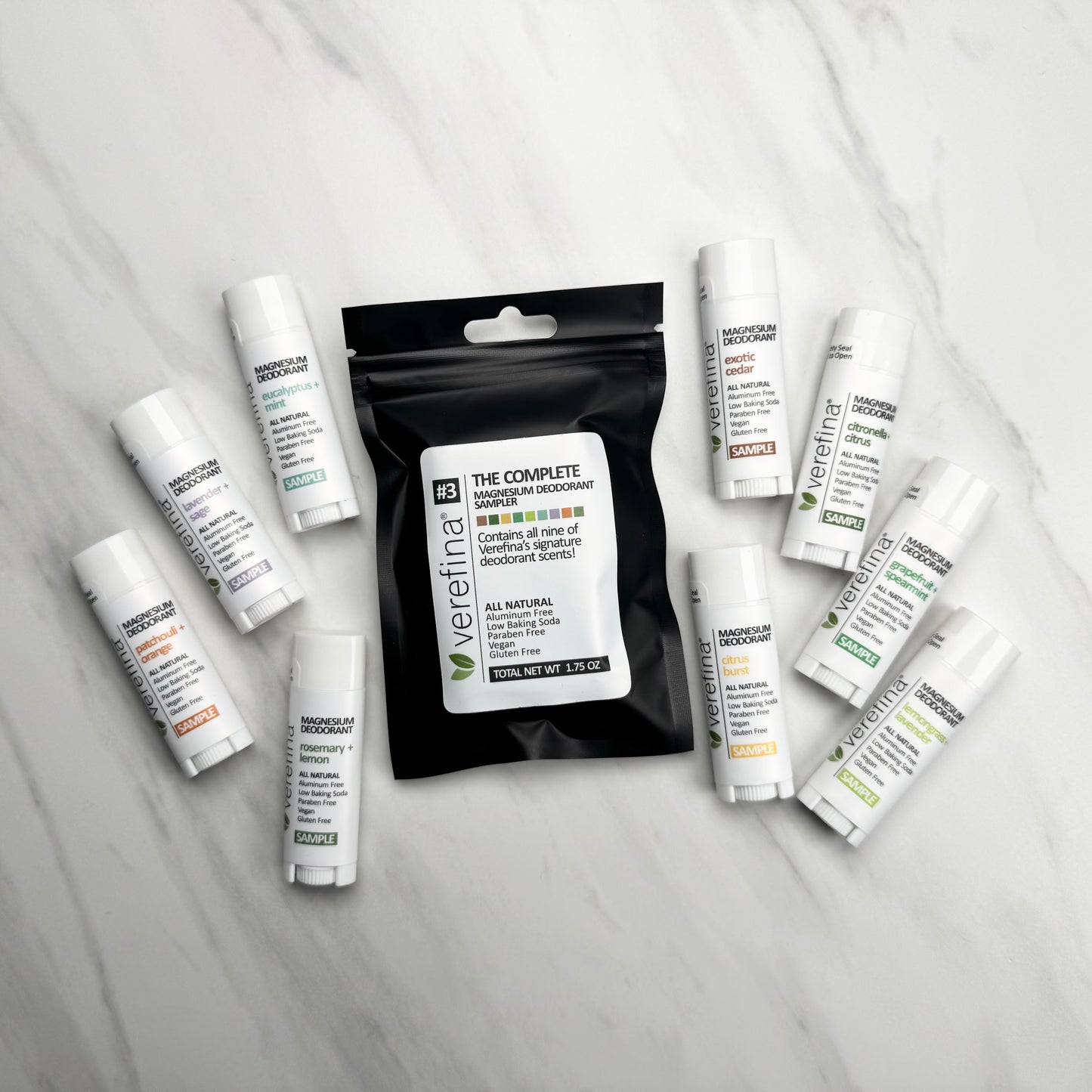 Magnesium Deodorant Sampler - Try All 9 Scents!