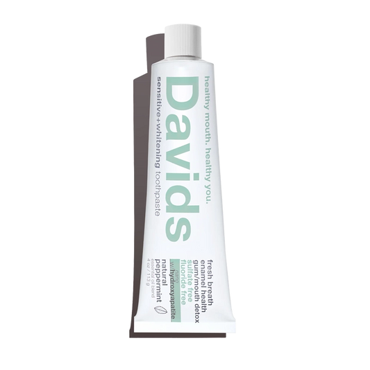 Davids Premium Toothpaste - Sensitive+Whitening Nano-Hydroxyapatite  - Peppermint