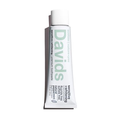 Davids Premium Toothpaste - Travel Size - Sensitive+Whitening - Peppermint