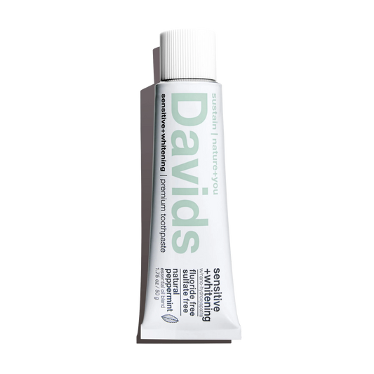 Davids Premium Toothpaste - Travel Size - Sensitive+Whitening - Peppermint