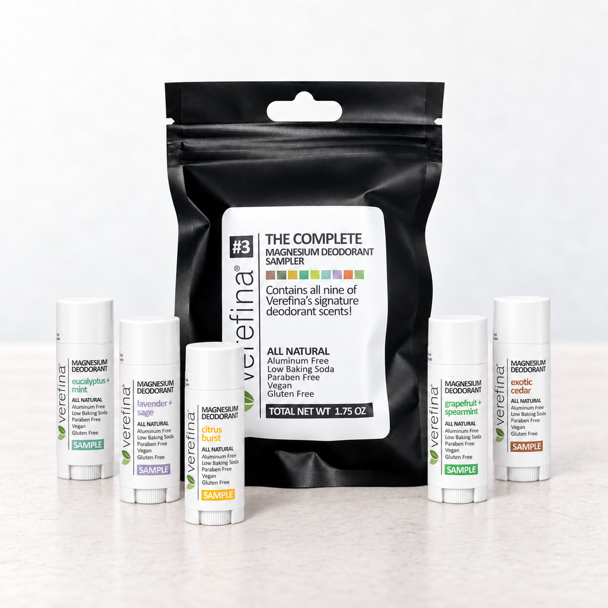 Magnesium Deodorant Sampler - Try All 9 Scents!
